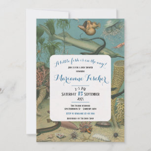 Retro Under The Sea Baby Shower Invitation