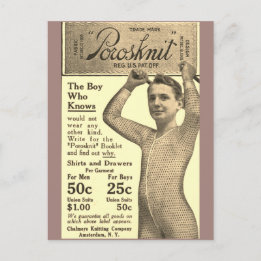 Retro Underwear Advertising Postcard