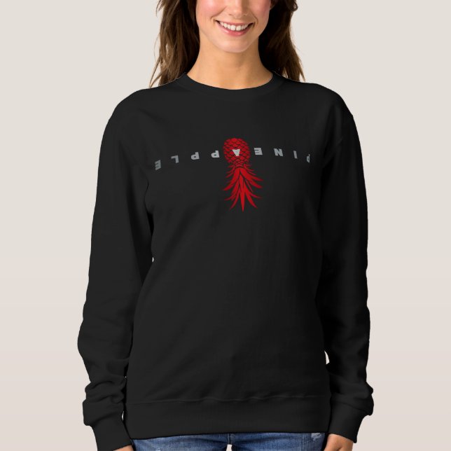 Retro Upside Down Pineapple Swinger Clothing Subtl Sweatshirt (Front)