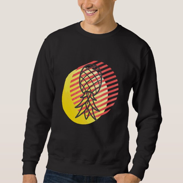 Retro Upside Down Pineapple Swingers  1 Sweatshirt (Front)