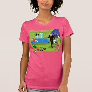 Retro Urban Christmas Couple T-Shirt