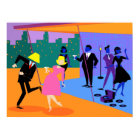 Retro Urban Rooftop Party Poster