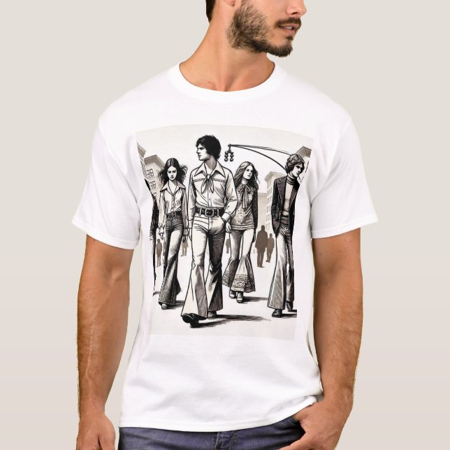 Retro Urban Stroll T-Shirt (Front)