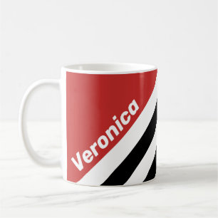 Retro Urban Zebra Stripes with Name Coffee Mug