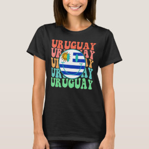 Retro Uruguay Uruguayan Flag Mens Womens Kids T-Shirt