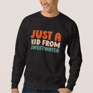Retro Us City American Just A Kid From Texas Sweet Sweatshirt