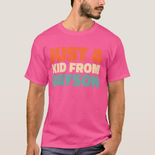 Retro Us City Vintage American Just A Kid From Uta T-Shirt