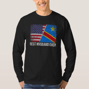 Retro Us Congo Flag Best Husband Ever Father's Da T-Shirt