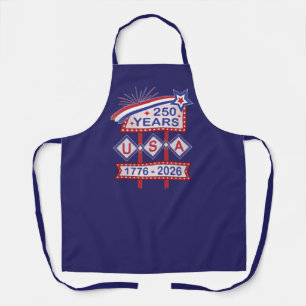 Retro USA 250th Anniversary Marquee Sign 1776-2026 Apron