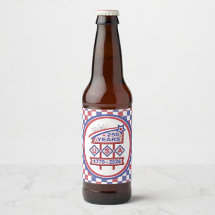 Retro USA 250th Anniversary Marquee Sign 1776-2026 Beer Bottle Label