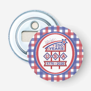 Retro USA 250th Anniversary Marquee Sign 1776-2026 Bottle Opener