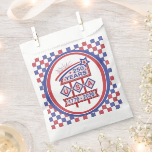 Retro USA 250th Anniversary Marquee Sign 1776-2026 Favour Bags