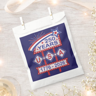 Retro USA 250th Anniversary Marquee Sign 1776-2026 Favour Bags