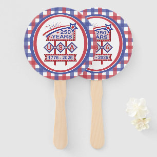 Retro USA 250th Anniversary Marquee Sign 1776-2026 Hand Fan