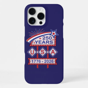 Retro USA 250th Anniversary Marquee Sign 1776-2026 iPhone 16 Pro Max Case