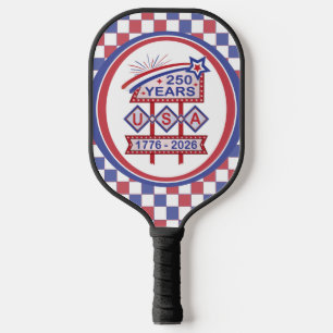 Retro USA 250th Anniversary Marquee Sign 1776-2026 Pickleball Paddle