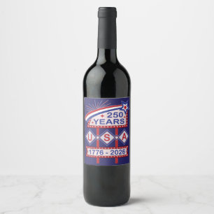 Retro USA 250th Anniversary Marquee Sign 1776-2026 Wine Label