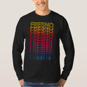 Retro Usa Colourful City Nostalgic Fresno T-Shirt