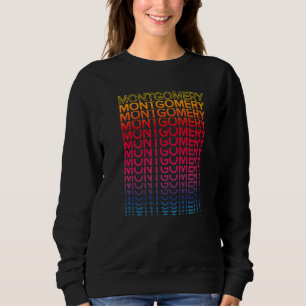 Retro Usa Colourful City Nostalgic Montgomery Sweatshirt