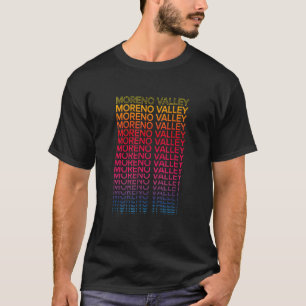 Retro Usa Colourful City Nostalgic Moreno Valley T-Shirt