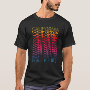 Retro Usa Colourful State Nostalgic California T-Shirt