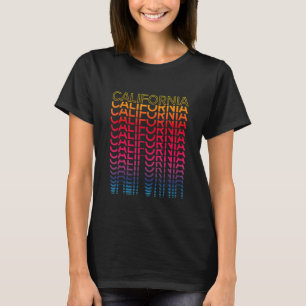 Retro Usa Colourful State Nostalgic California T-Shirt