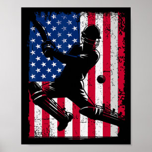 Retro Usa Cricket Jersey America Cricket In Usa  Poster