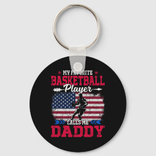 Retro Usa Flag Sketll Player Calls Me Daddy 4th Ju Key Ring