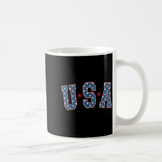 Retro USA Star 4th Of July Patritotic Independence Coffee Mug