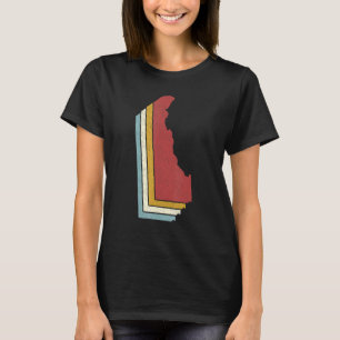 Retro USA State Vintage Map Delaware T-Shirt