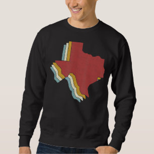 Retro USA State Vintage Map Texas Sweatshirt
