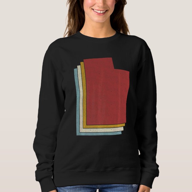 Retro USA State Vintage Map Utah Sweatshirt (Front)