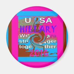 Retro USA Stronger Together Abstract Art Print Magnet