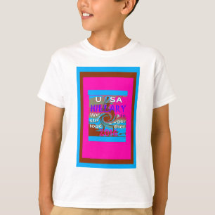 Retro USA Stronger Together Abstract Art Print T-Shirt
