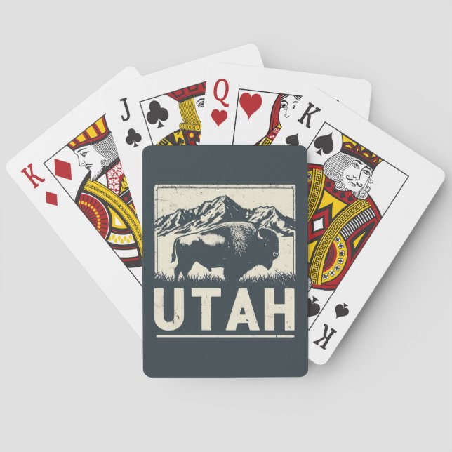 Retro Utah Playing Cards (Back)