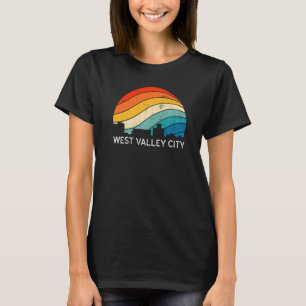 Retro Utah West Valley City Skyline Vintage Urban T-Shirt