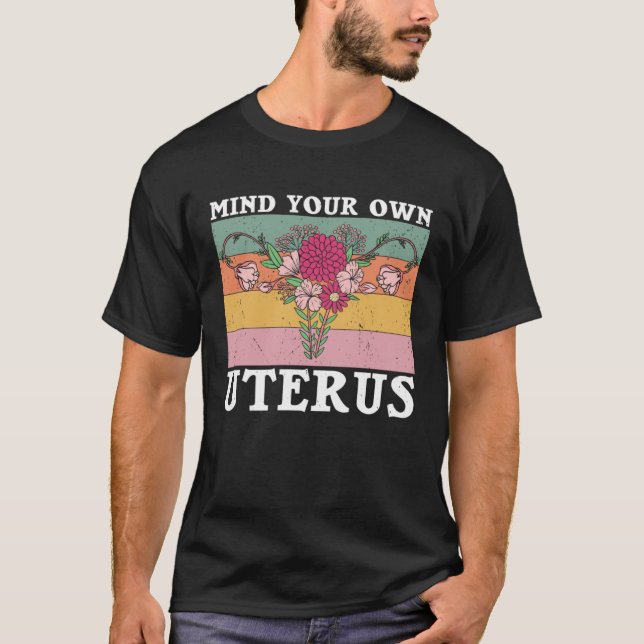 Retro Uterus Support Hysterectomy Recovery Product T-Shirt (Front)