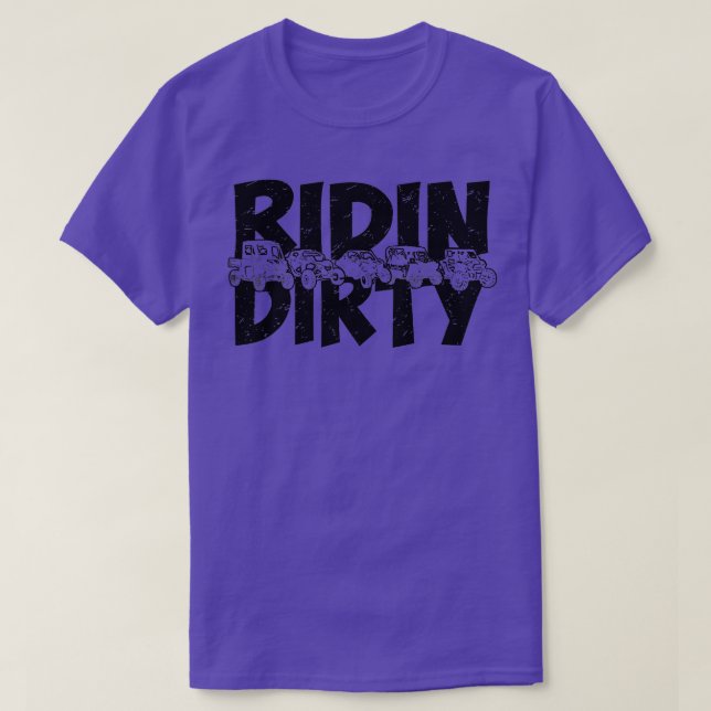 Retro UTV SXS Rider Riding Dirty ATV Offroad Ridin T-Shirt (Design Front)