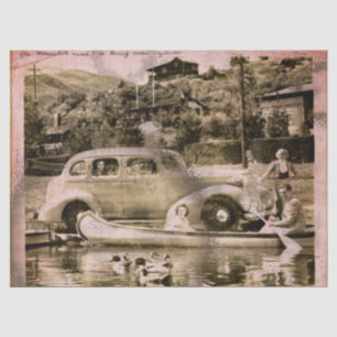 Retro Vacation Time Tissue Paper