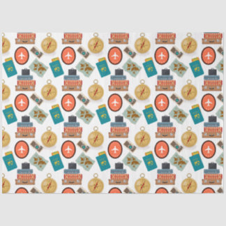 Retro Vacation Travel Themed  Tissue Paper