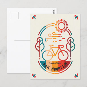 Retro Vail Mountain Bike Trail. Postcard