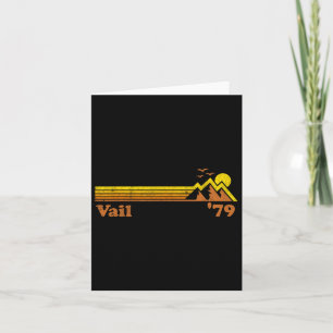 Retro Vail Ski Resort Colorado Snowboard Mountain  Card