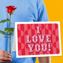 Retro Valentine I Love You