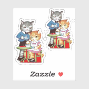 Retro Valentine Kitties