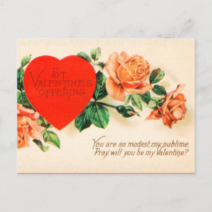Retro Valentine Postcard