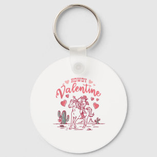 Retro Valentine Western Valentine Apparel Howdy Va Key Ring