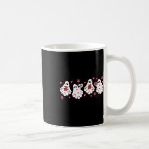 Retro Valentines Day Cute Ghost Boo Spooky Womens  Coffee Mug