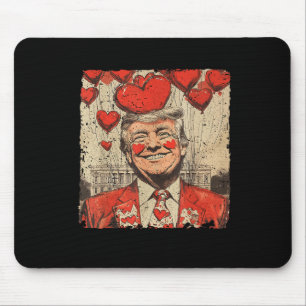 Retro Valentines Day Funny Humourous Trump Is My V Mouse Mat
