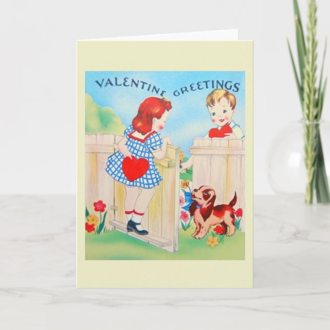 Retro Valentine's Day Greeting Card (Front)