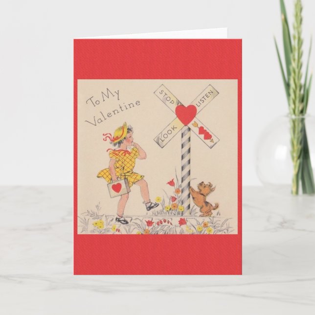 Retro Valentine's Day Greeting Card (Front)